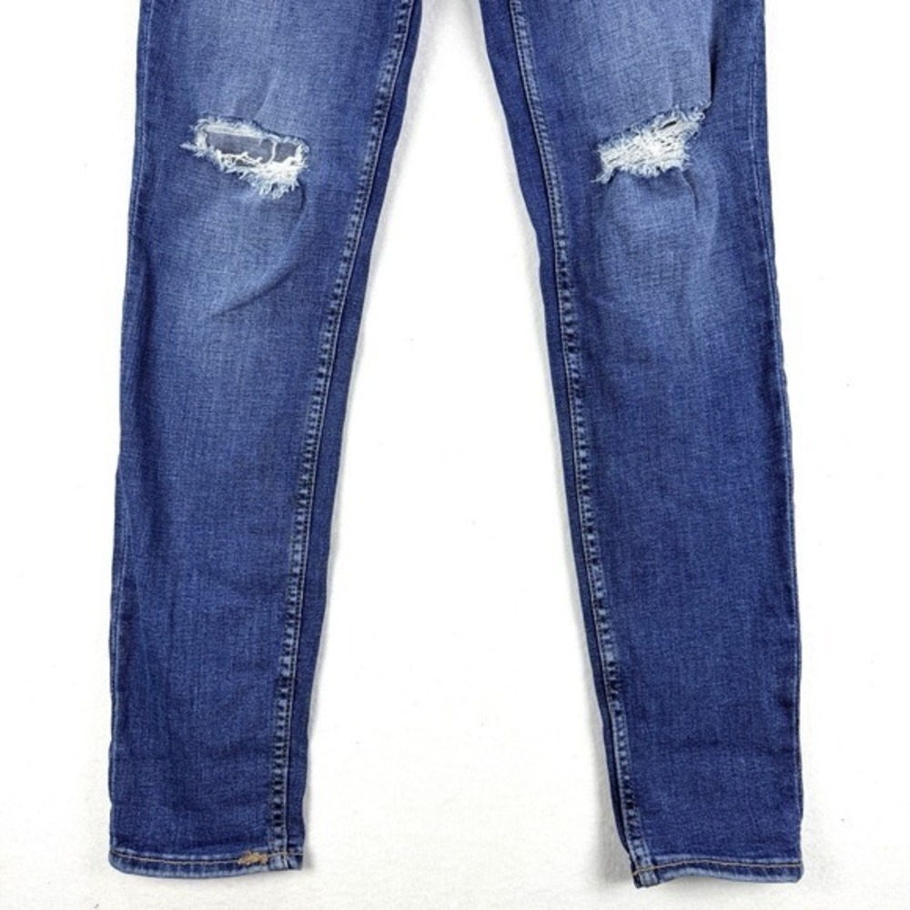 Womens Old Navy Rockstar Super Skinny Jeans Mid Rise Distressed Denim Sz 8 - Picture 4 of 8